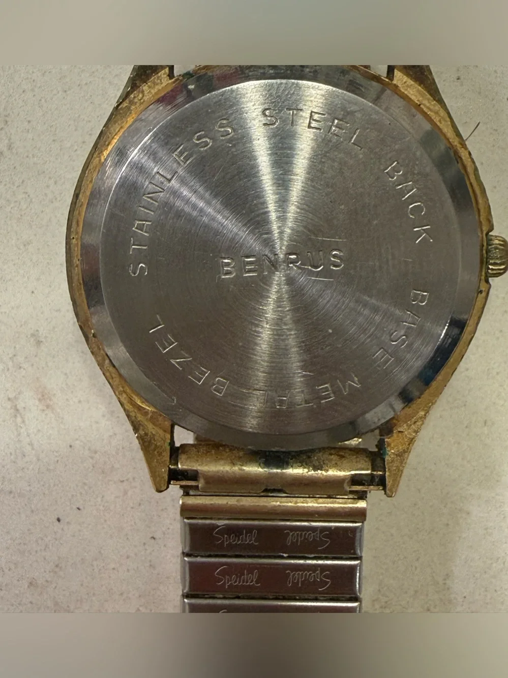 Vintage Benrus Citation 3 Star Quartz Gold Tone Day Date Men’s Watch